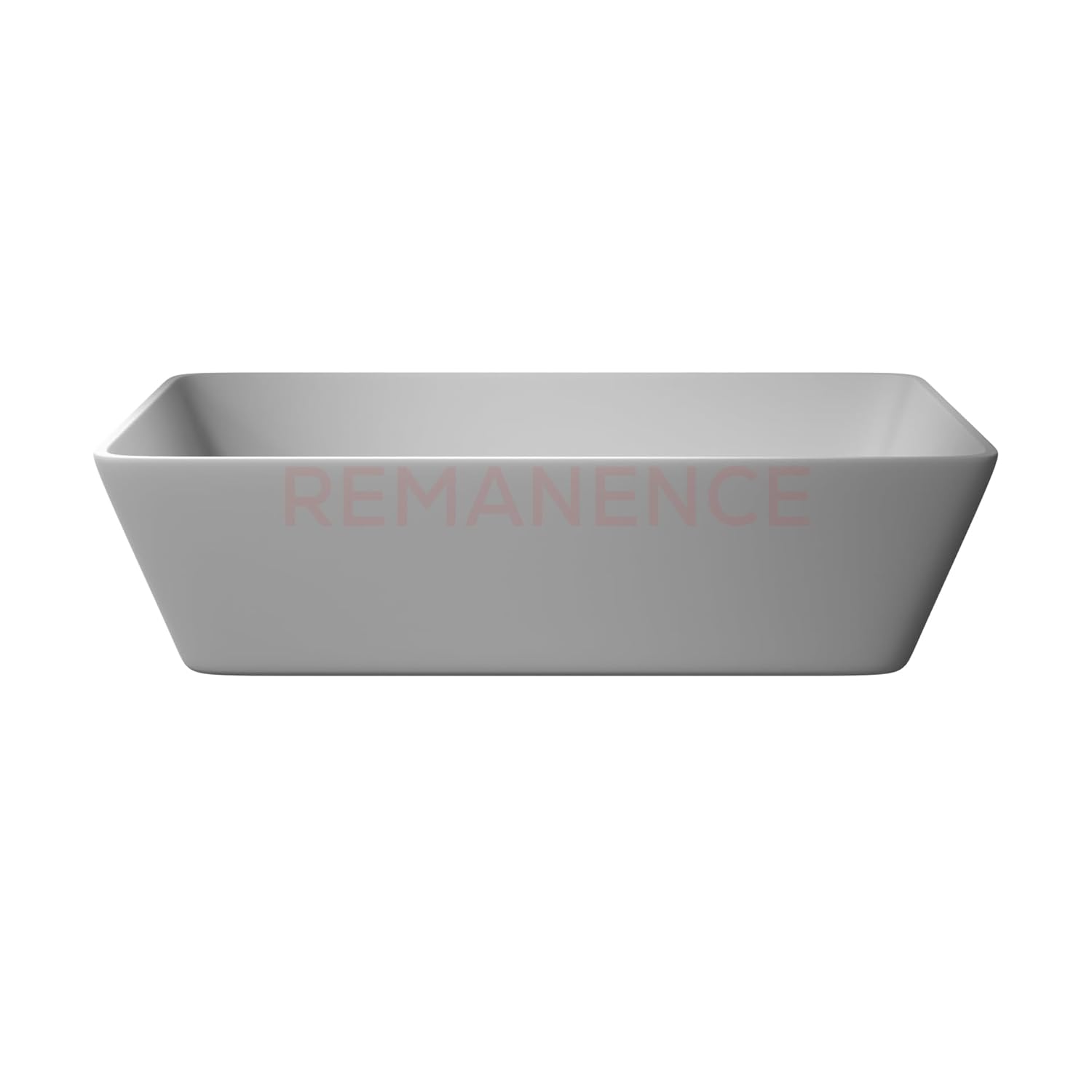 REMANENCE Granite Quartz Countertop Wash Basin (18 X 13 X 5.5 Inch) (Matte White)