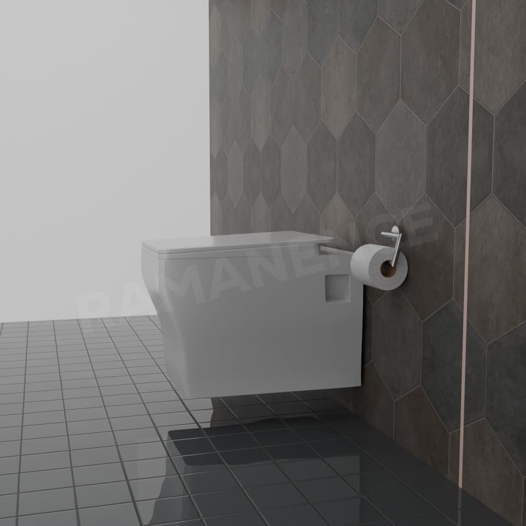 REMANENCE-REPOSE Ceramic Wall Mount/Wall Hung Western Toilet Commode for Bathrooms With Soft Close Seat Cover