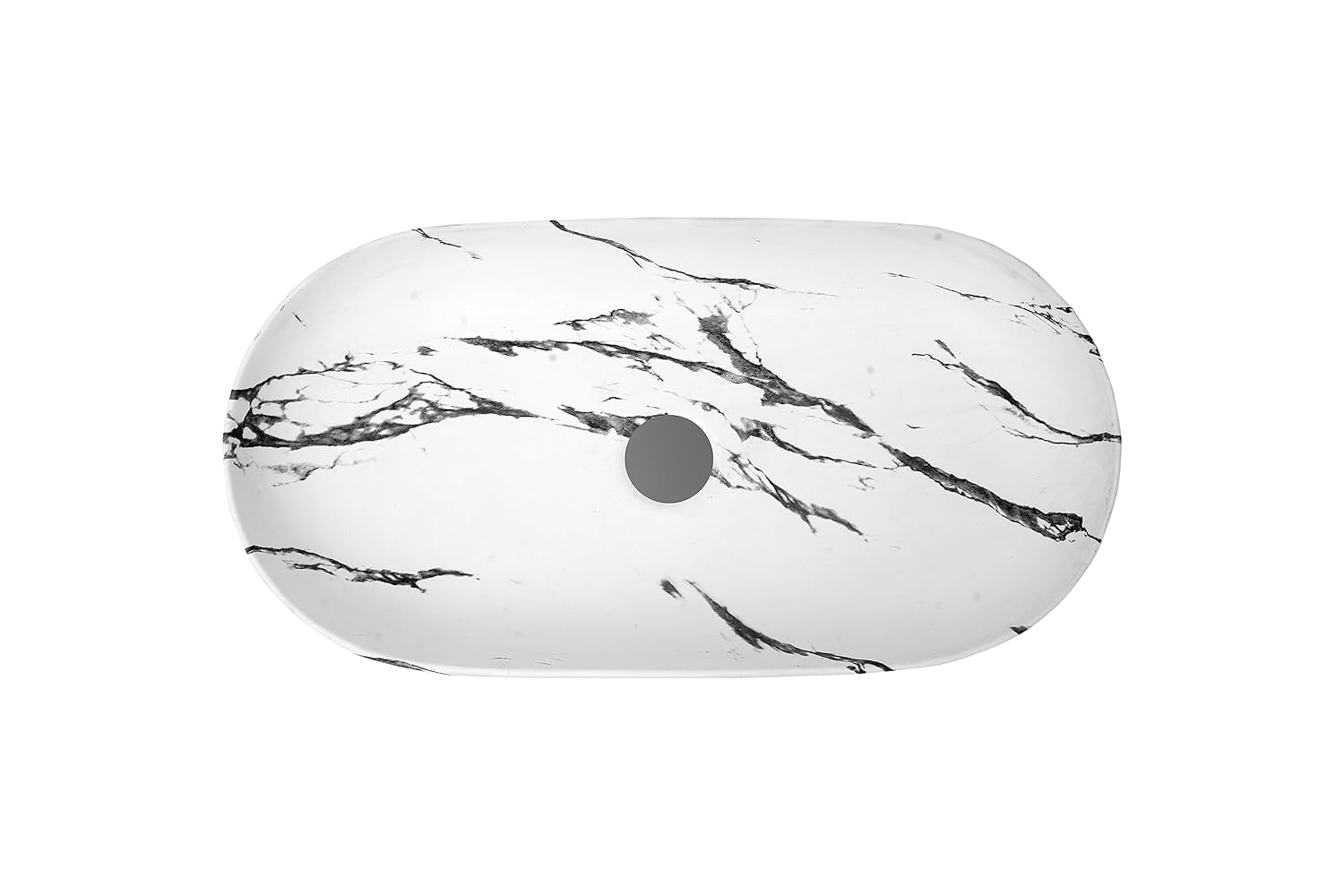 REMANENCE Premium Designer Countertop Wash Basin for Premium Restaurants & Cafés, Luxury Bathrooms, Boutique Hotels & Resorts (28 x 14 x 5.5 Inch) (White)