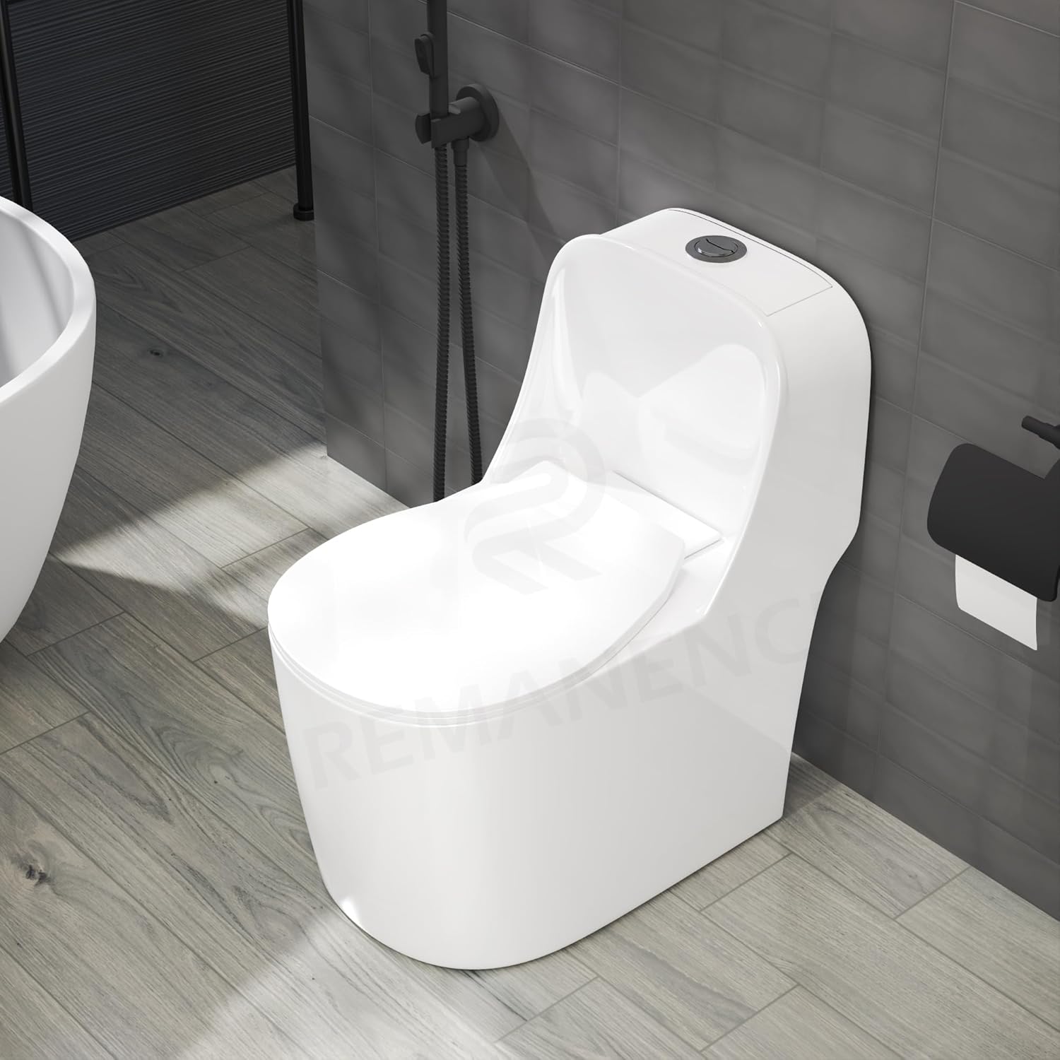 REMANENCE Premium One-Piece Floor Mounted Western Toilet with Soft Close Seat Cover