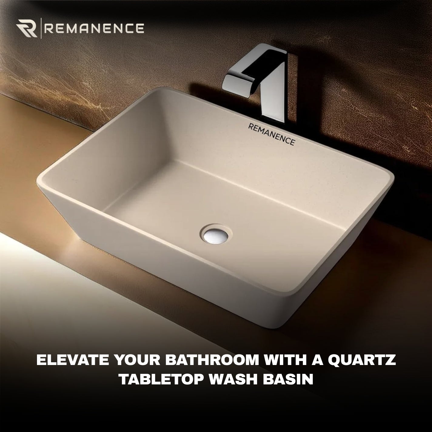 Elevate Your Bathroom with a Quartz Tabletop Wash Basin