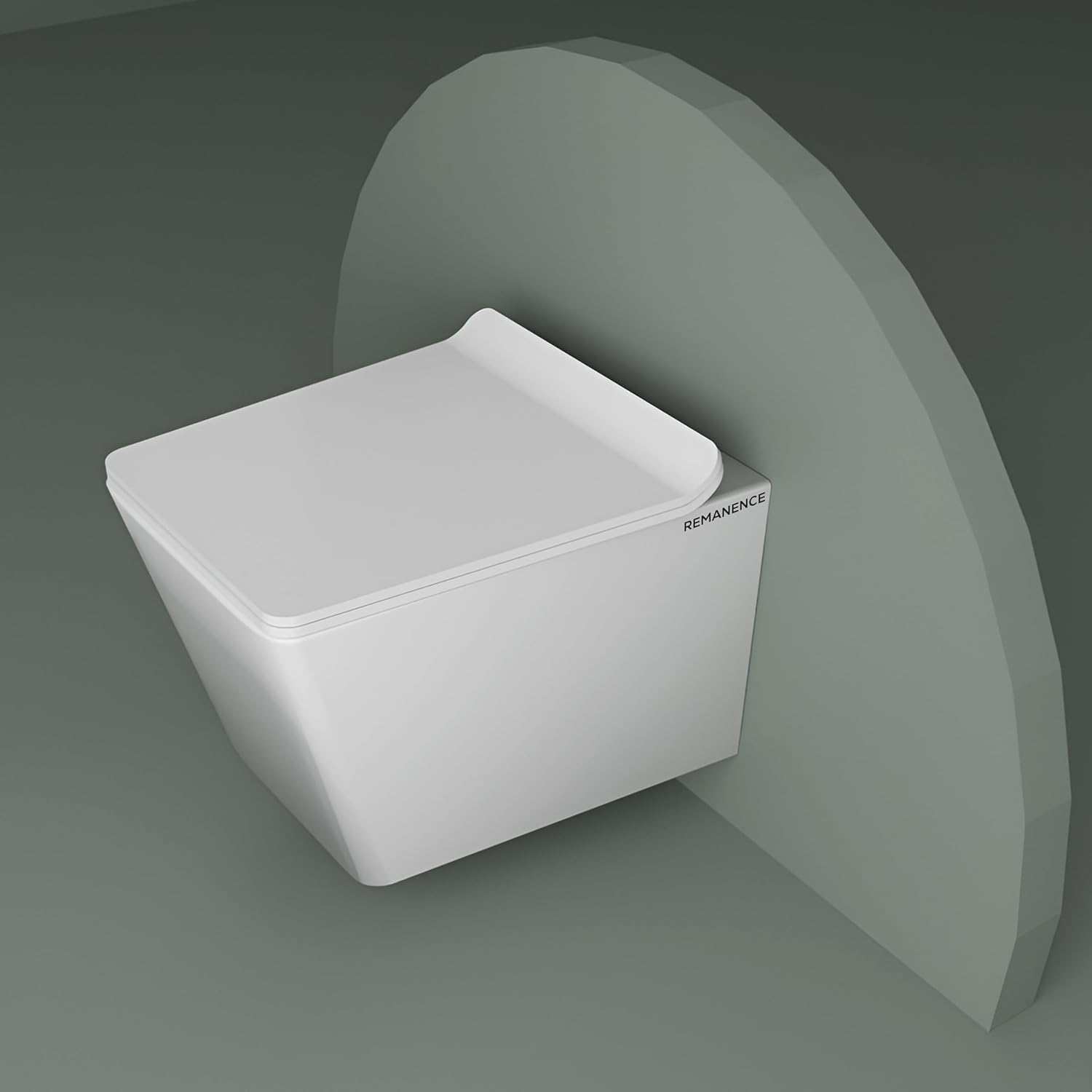 REMANENCE-JETA Ceramic Wall Mount/Wall Hung Western Toilet Commode for Bathrooms With Soft Close Seat Cover