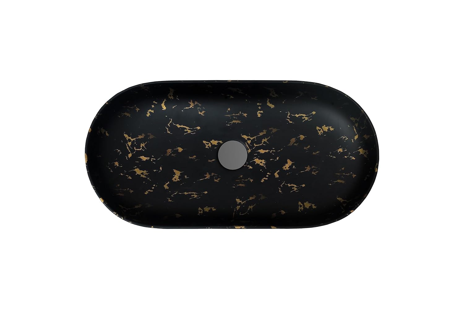 REMANENCE Premium Designer Countertop Wash Basin for Premium Restaurants & Cafés, Luxury Bathrooms, Boutique Hotels & Resorts (28 x 14 x 5.5 Inch) (Designer Black Gold)