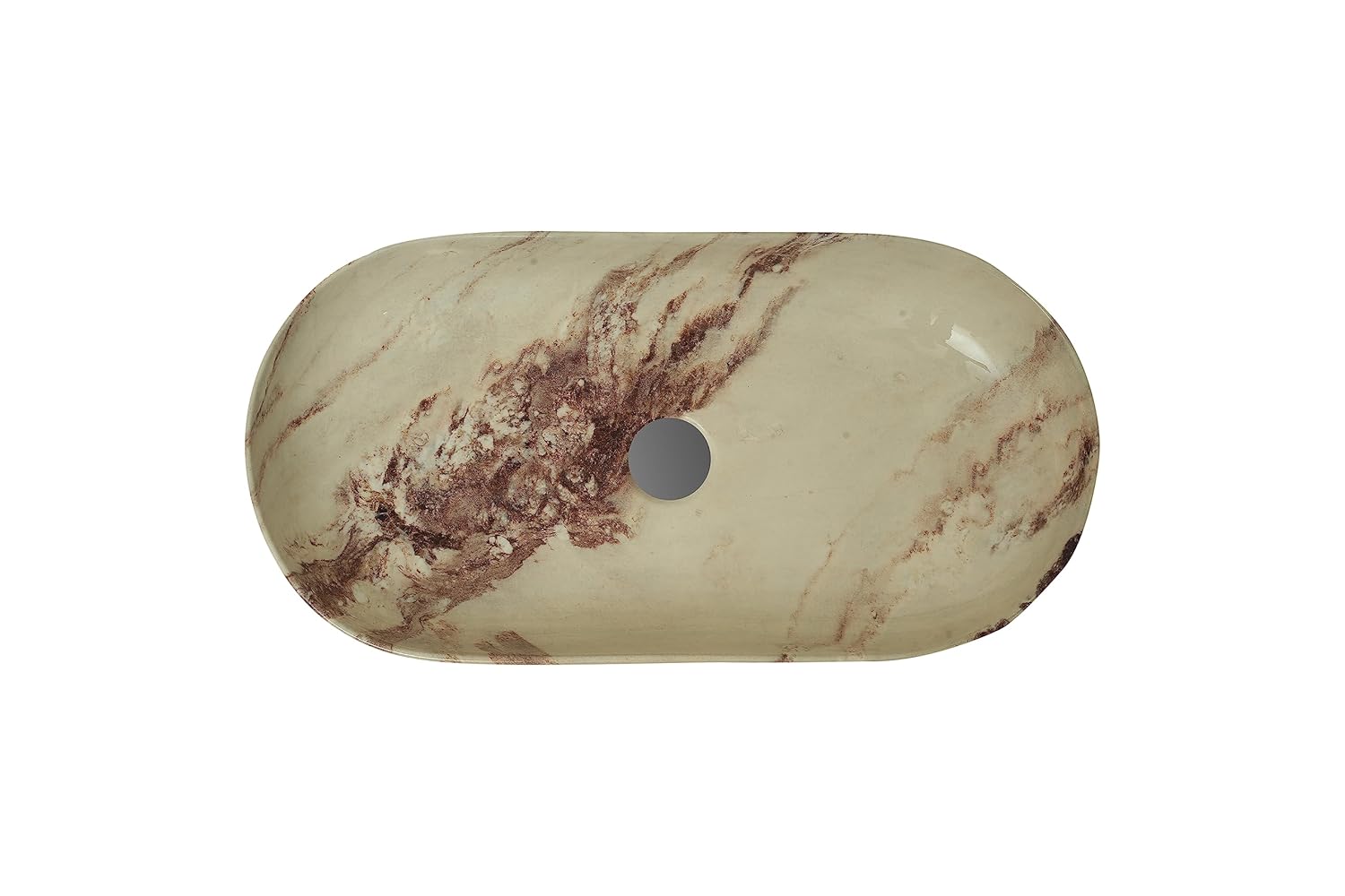 REMANENCE Premium Designer Countertop Wash Basin for Premium Restaurants & Cafés, Luxury Bathrooms, Boutique Hotels & Resorts (28 x 14 x 5.5 Inch) (Beige)